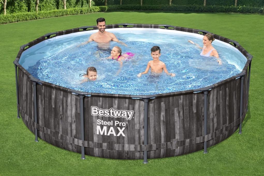 Bestway Rámový bazén STEEL PRO MAX BESTWAY 427''x107''- šedý