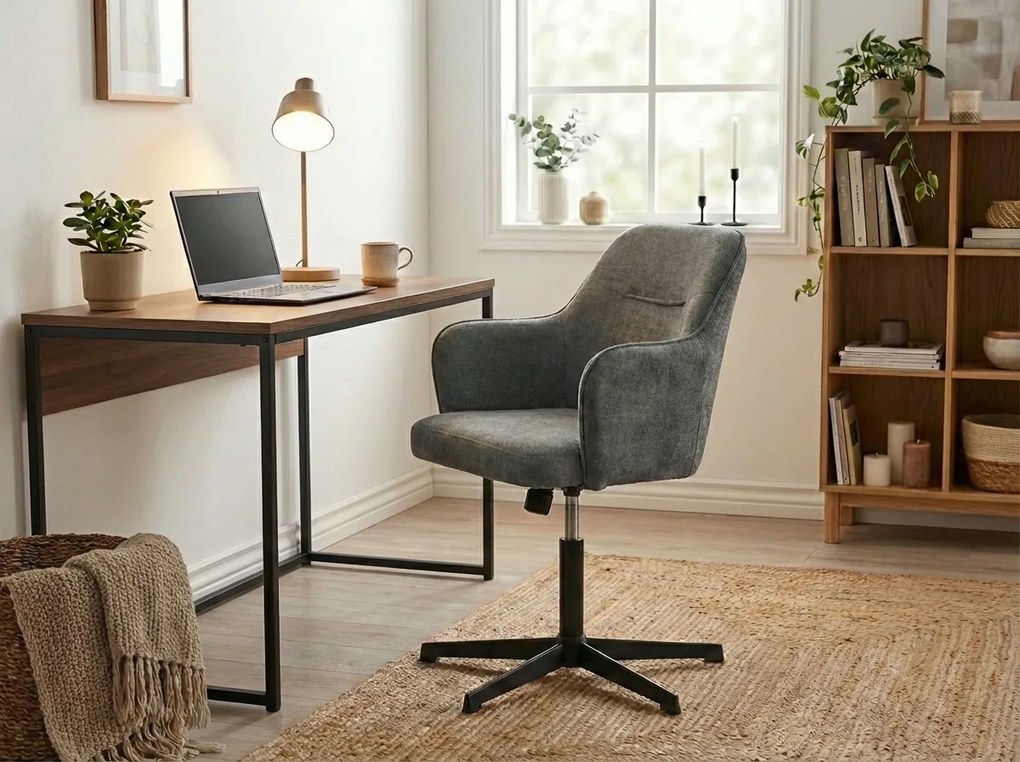 Sada 2 ks sivého kancelárskeho kresla NERIS