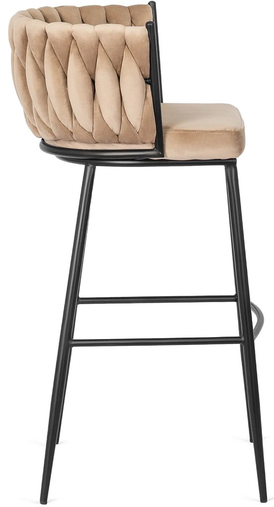 Barová stolička Flores 60 cm béžová/čierna