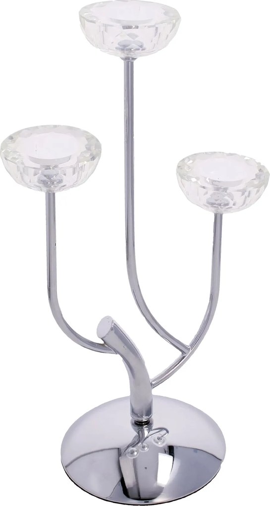 Svietnik Elisabeth silver wys. 44,5cm