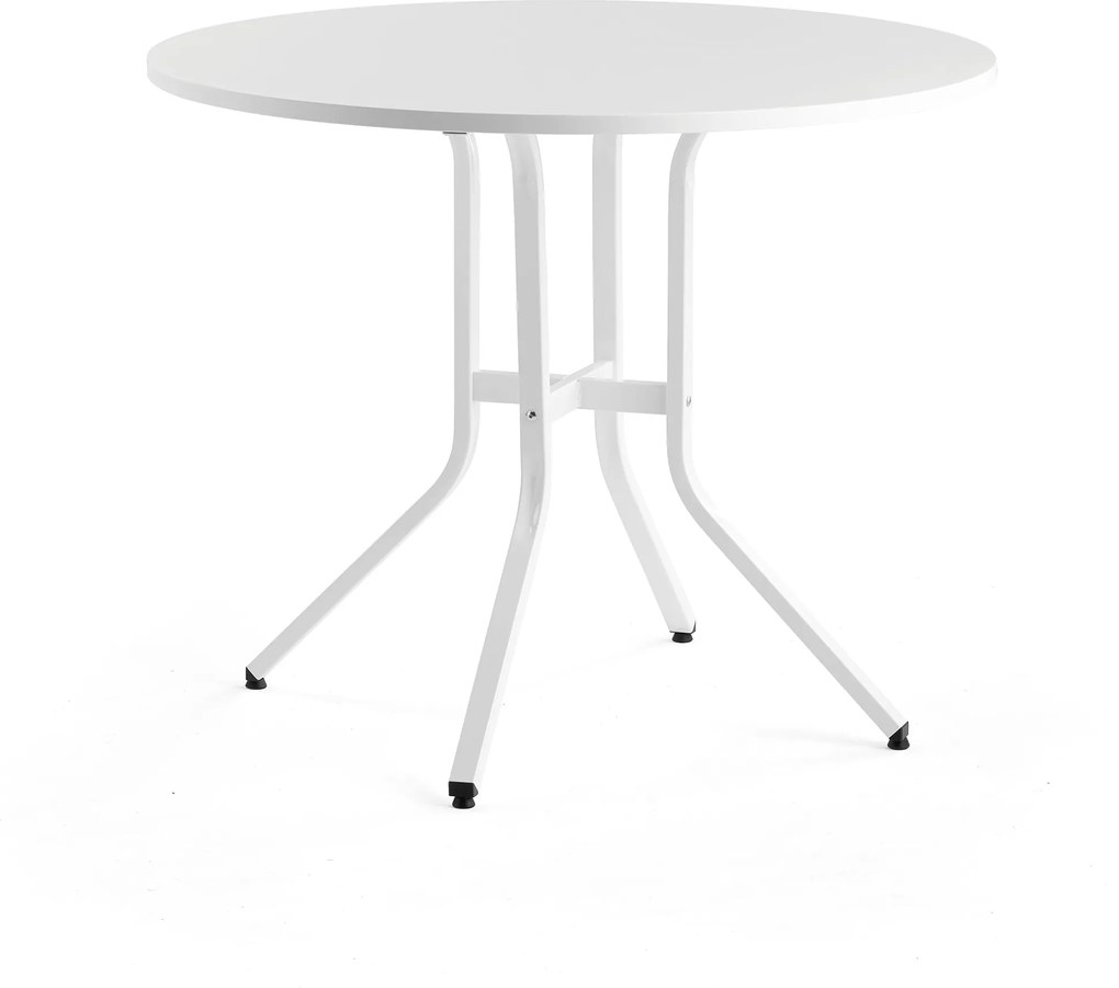 Stôl Various, Ø1100x900 mm, biela, biela