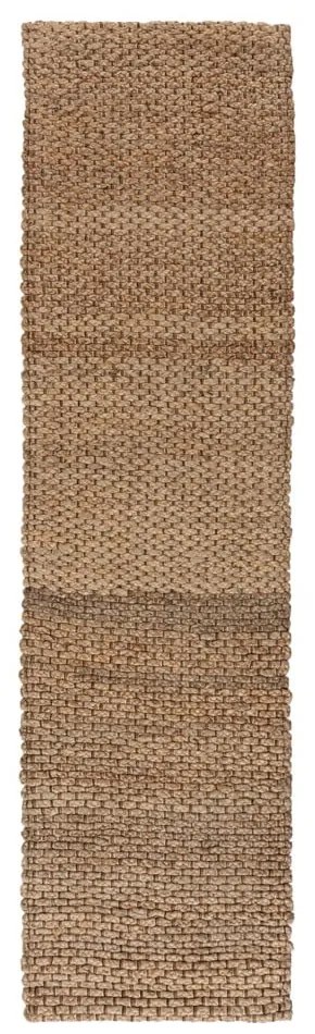Jutový koberec behúň v prírodnej farbe 60x230 cm Sol - Flair Rugs