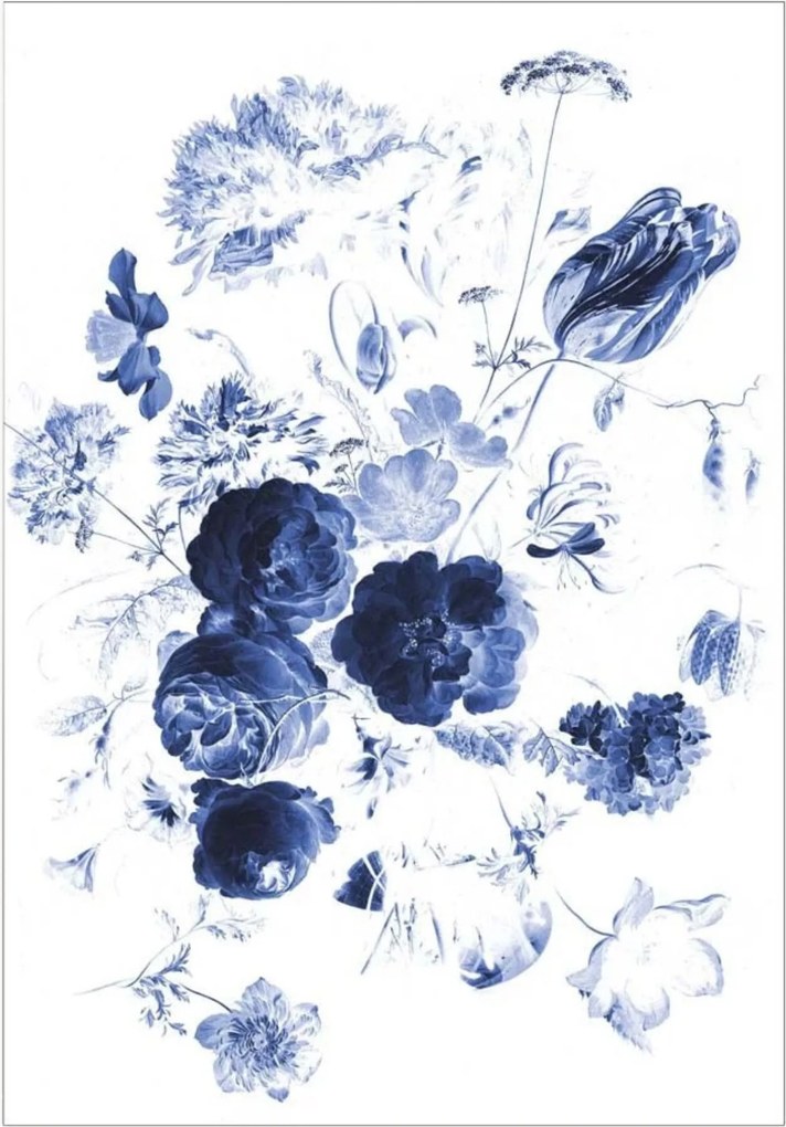 Vliesová tapeta Royal Blue Flowers I
