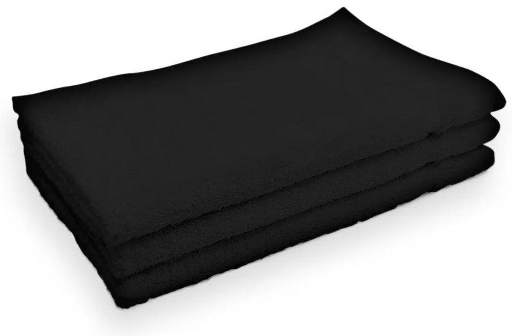 Uterák Classic malý čierny 30x50 cm, 100% bavlna