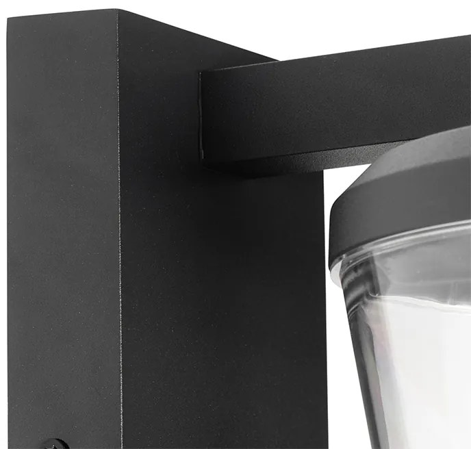 Moderné vonkajšie nástenné svietidlo čierne IP44 - Joren