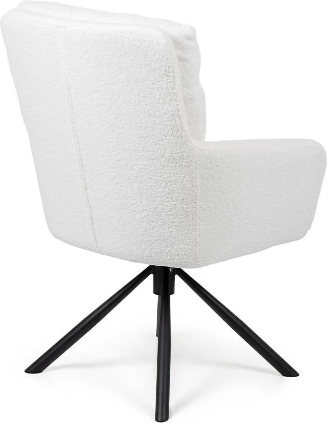 Set - 2 ks Otočná jedálenská stolička AVENBERG TESSA, biela