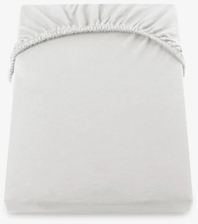 Bavlnené jersey prestieradlo Amber biela Decoking Rozměr prostěradlo DecoKing: 140-160x200 cm 30cm