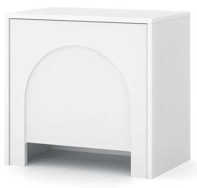 Noční stolek Arco 50 cm bílá