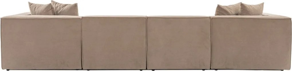 Rohová sedací souprava Sora 430 cm cappucino pravá