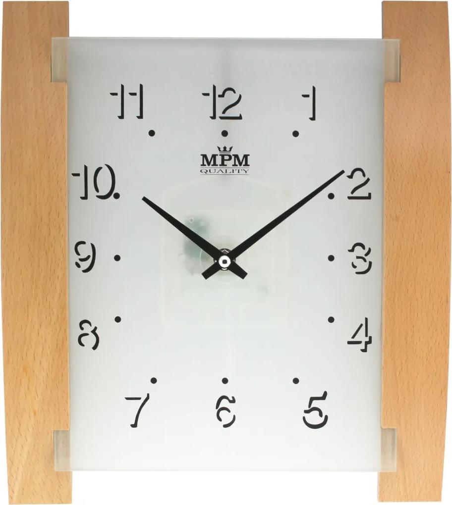 Nástenné hodiny drevené MPM E07.2704.53