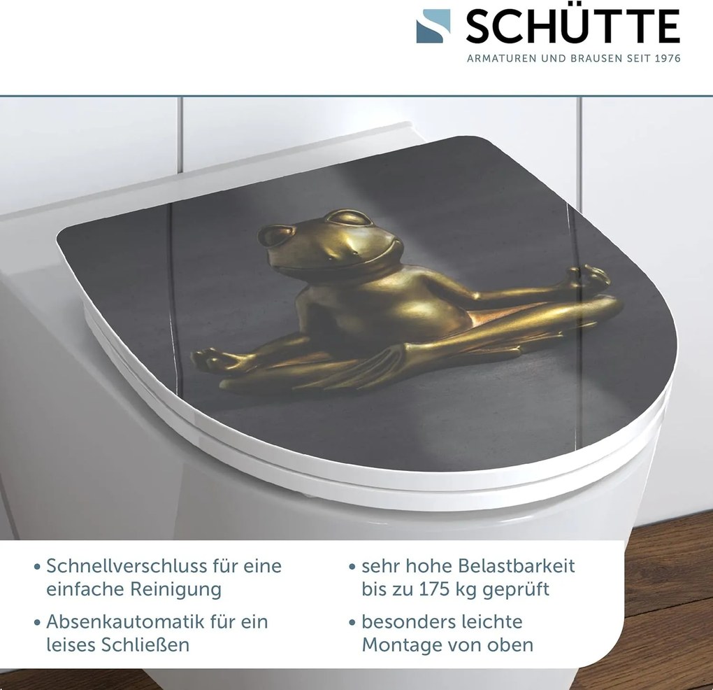 Eisl Sanitär WC sedátko Duroplast Soft Close Relaxing Frog High Gloss 82581