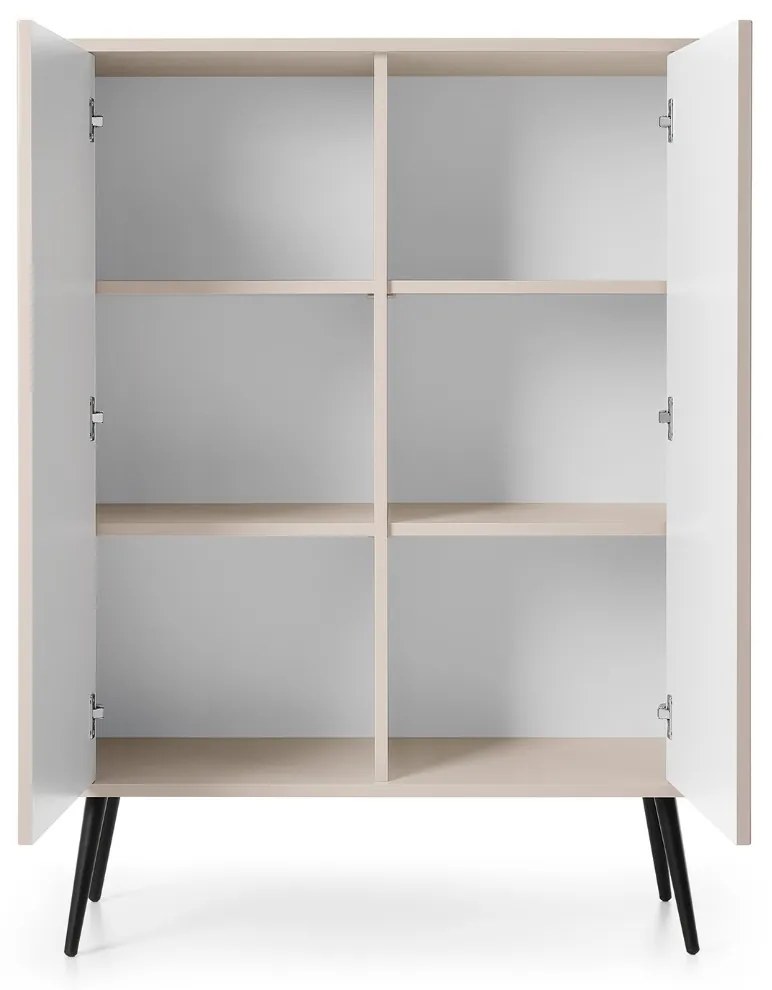 VYSOKÁ KOMODA BELLISSA KAŠMÍR + ČIERNE NOŽIČKY 103 cm