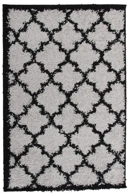 TEMPO KONDELA Tatum Typ 2 koberec 100x150 cm sivá / čierna