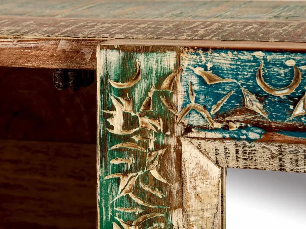 furniture-nabytek.cz - Masívna kúpeľňová zrkadlová skrinka Blue Lagoon z mangového dreva, lakovaná, farebná – 70×23×50 cm