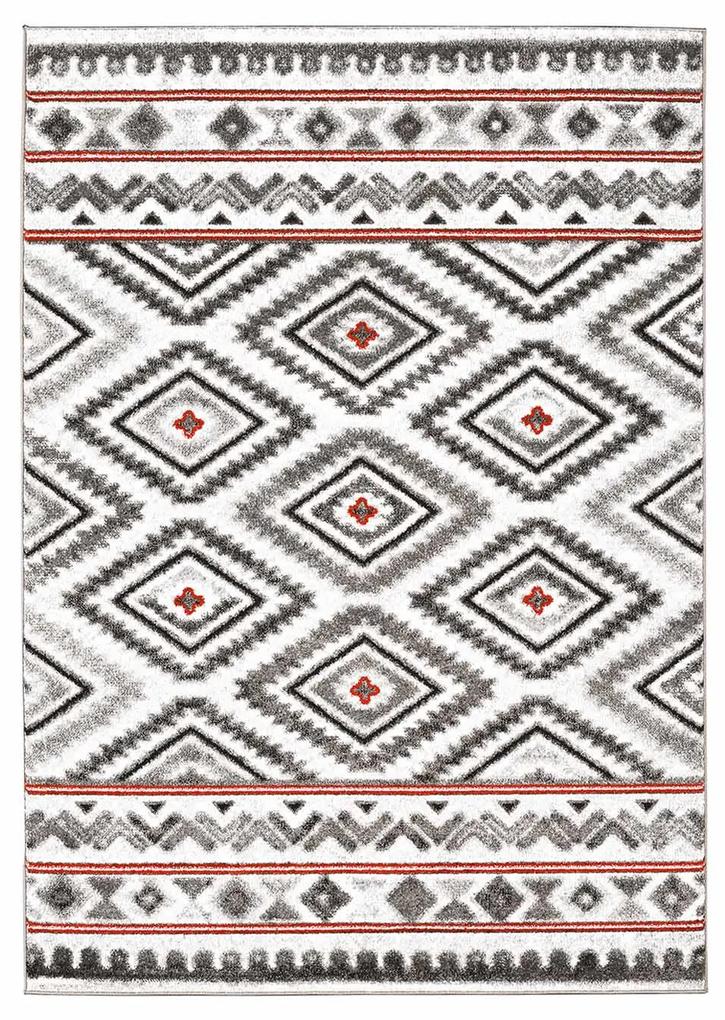 Dekorstudio Moderný koberec MODA SOFT sivo červený 1129 Rozmer koberca: 80x150cm