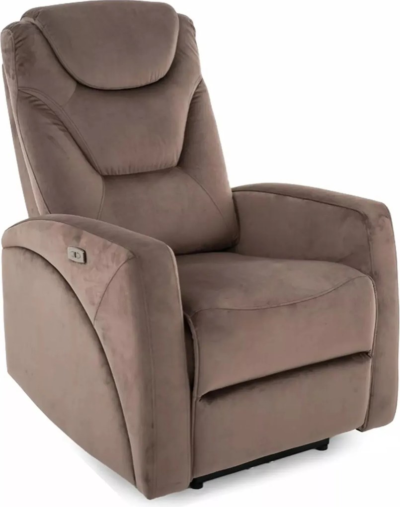 Elektrické polohovacie kreslo KRONOS Velvet cappuccino