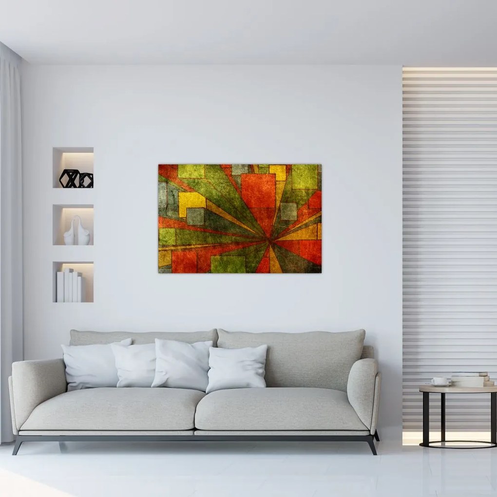 Obraz geometrické abstrakcie (90x60 cm)