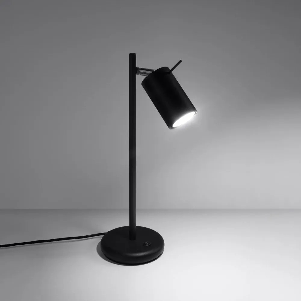 Čierna kovová stolová lampa (výška 43 cm) Etna – Sollux