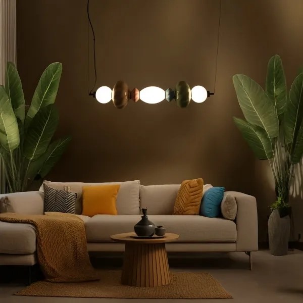 LED Luster na lanku ASCOLI LED/24W/230V pestrofarebná