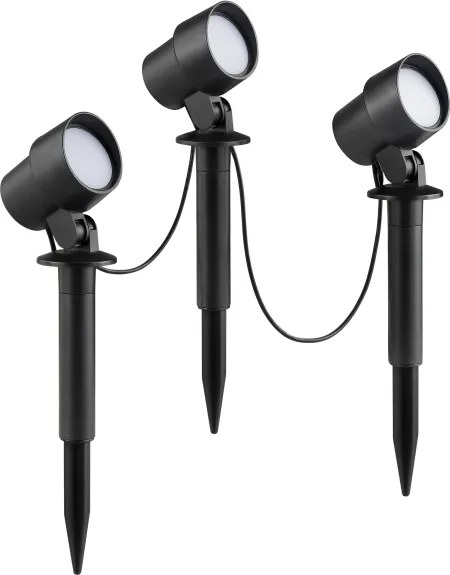 Brilliant - Sada 3x LED vonkajších svietidiel KAMARA LED/8,5W/230V IP44, čierna
