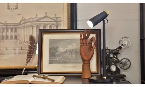 Immax 08991L- LED Stmievateľná stolná lampa s Qi nabíjaním TIT LED/12W/230V čierna