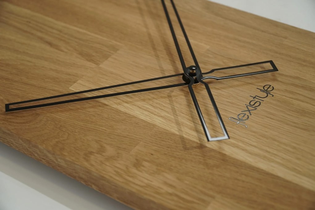 Štýlové hodiny vyrobené z dreva a kovu 50 cm