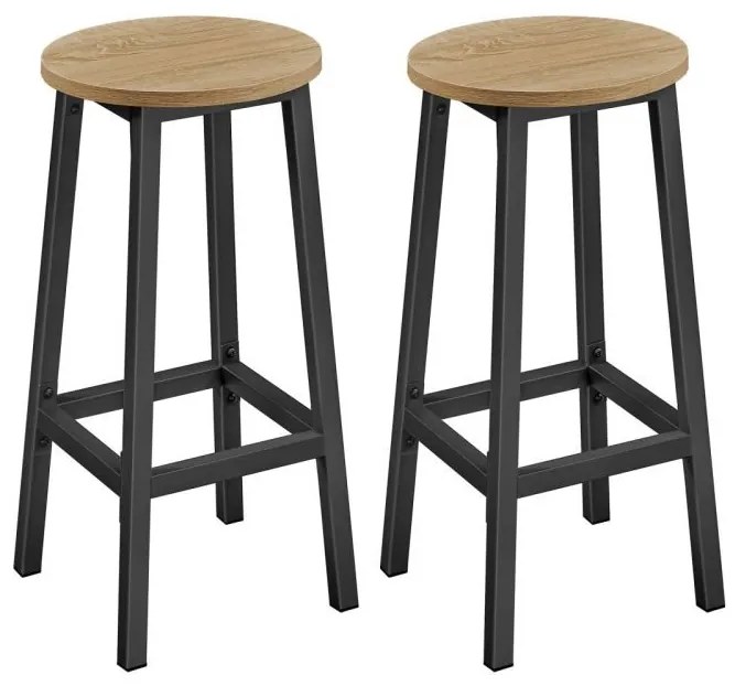Set 2 barových okrúhlych stoličiek
