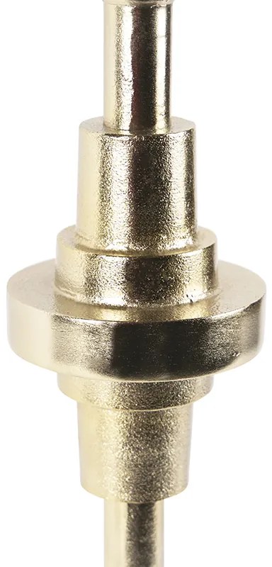 Stolná lampa v štýle Art Deco s červeným zamatovým tienidlom 35 cm - Diverso