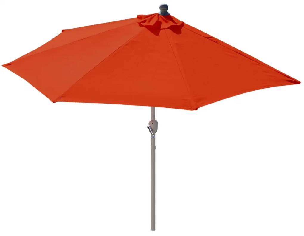 Slnečník polkruh Parla - polyester/hliník - 300cm terakota bez podstavca
