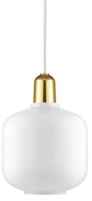 Normann Copenhagen Závesná lampa Amp Small, white/brass 502165