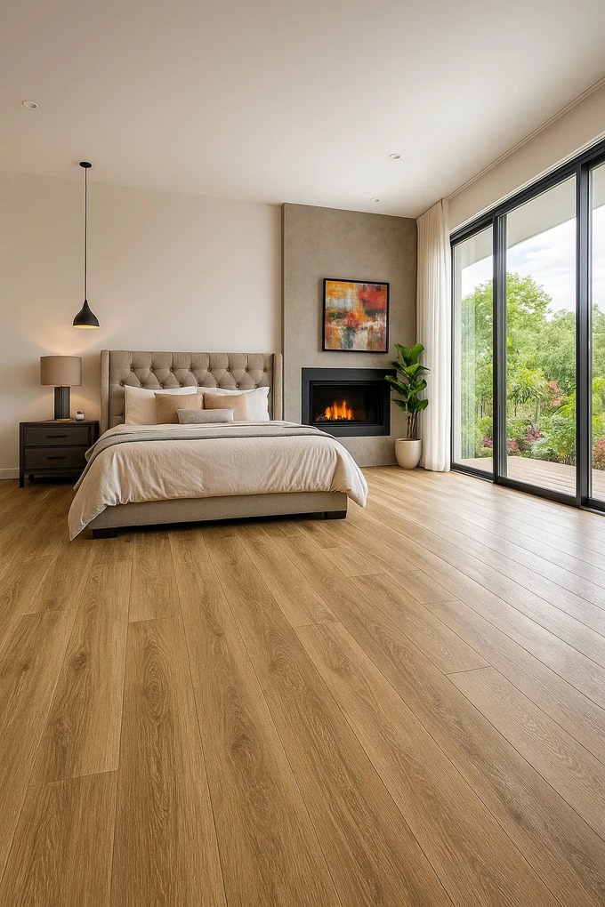 PVC podlaha - lino Quintex Havanna Oak 699L, na mieru, šíře 4m,5m, hnedá, filc, chodba / predsieň, Beauflor