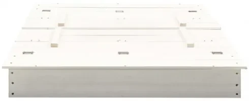 vidaXL Pieskovisko jedľové drevo biele 95x90x15 cm-