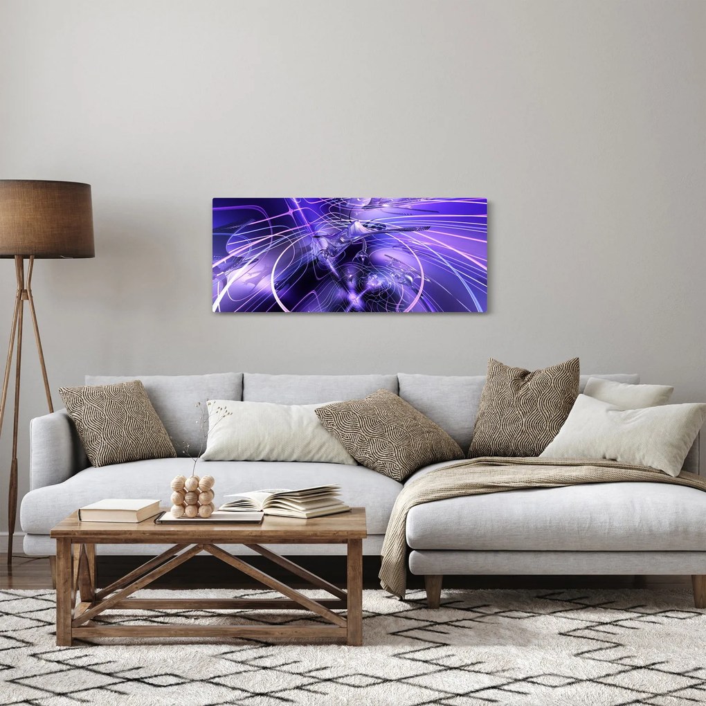 Obraz technické abstrakcie (120x50 cm)