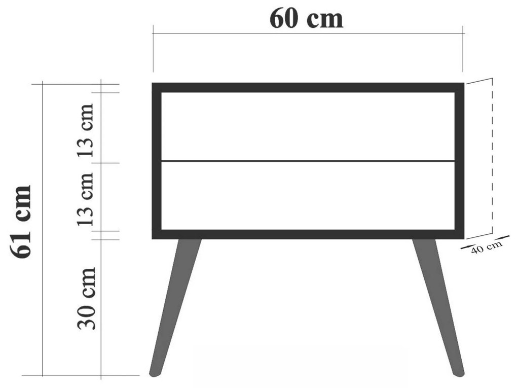 Nočný stolík Tobobi 9 (viacfarebné). Vlastná spoľahlivá doprava až k Vám domov. 1094397