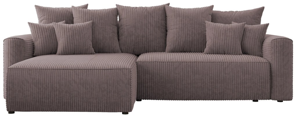 Rohová sedačka Baria (L) (tmavohnedá). Akcia -20%. Vlastná spoľahlivá doprava až k Vám domov. 1133083