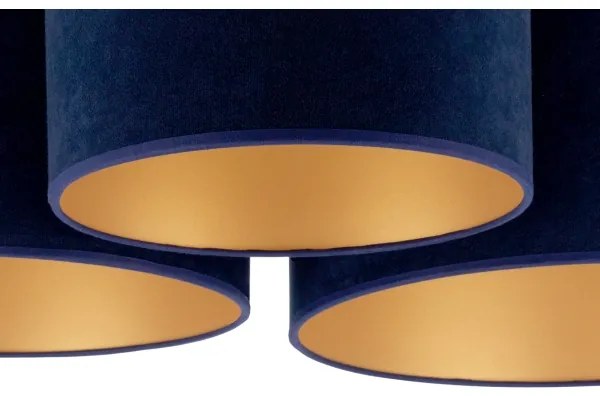 Duolla - Stropné svietidlo ROLLER TRIO 3xE27/60W/230V modrá