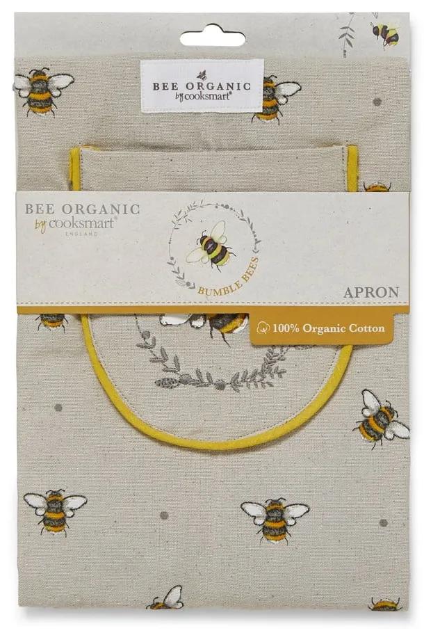 Béžovo-žltá bavlnená zástera Cooksmart ® Bumble Bees