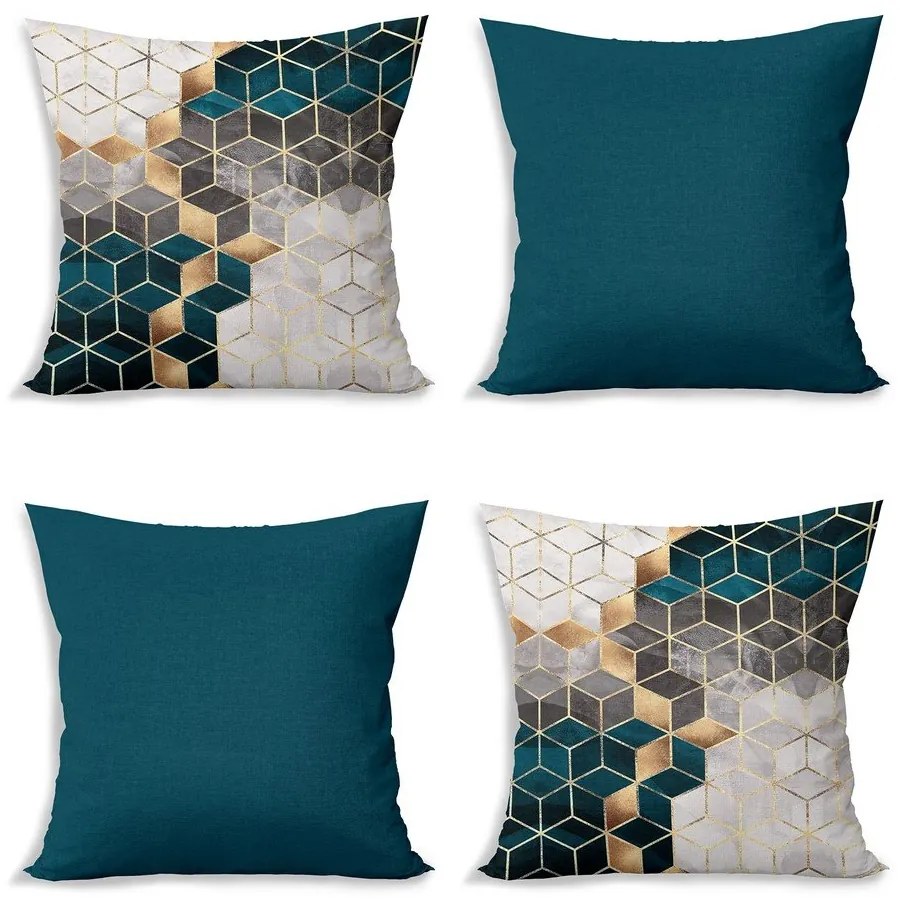 Obliečky na vankúše v súprave 4 ks 43x43 cm Optic - Minimalist Cushion Covers