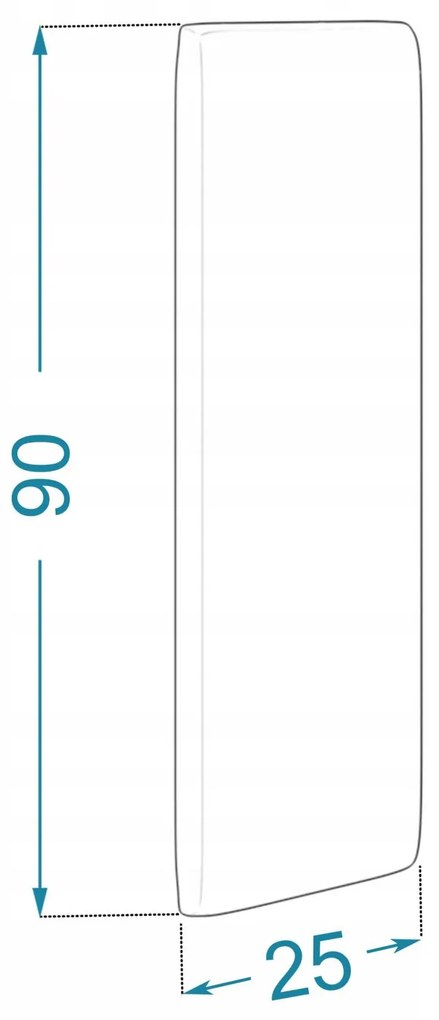 Čalúnený panel na stenu TRINITY - 90x25 cm (viac farieb)