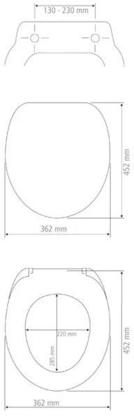 WENKO 23827100-WC sedadlo SEDILO 45,2x36,2 cm čierna/strieborná