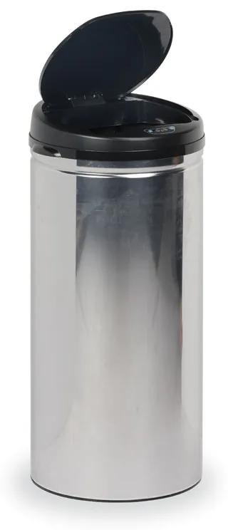 Bezdotykový kovový odpadkový kôš 50 L, s vnútornou plastovou nádobou