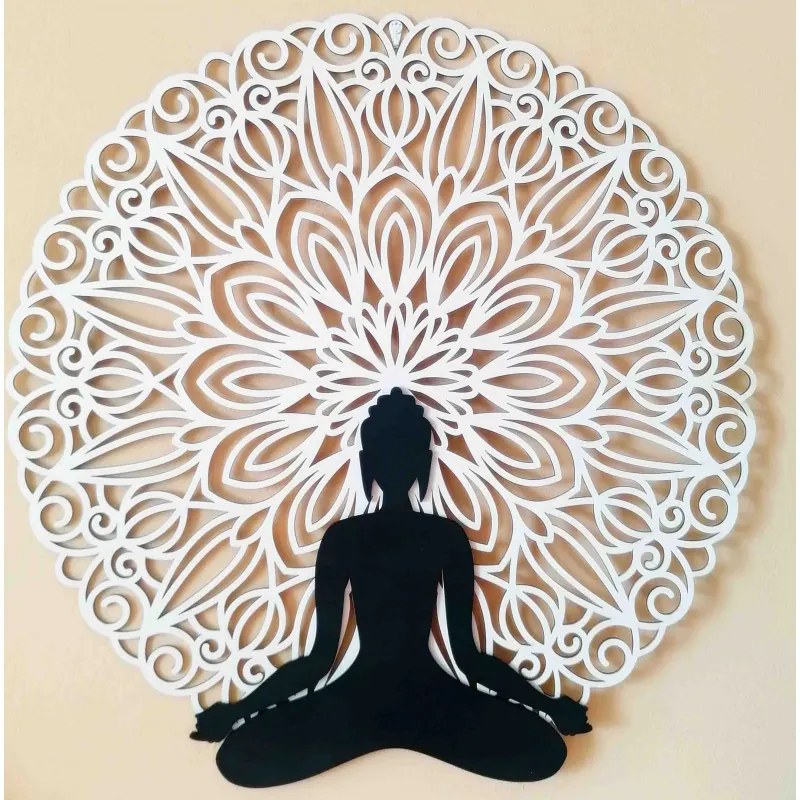 Mandala 3D obraz na stenu Buddha mandala farebné prevedenie I SENTOP PR0362 3D Paywood