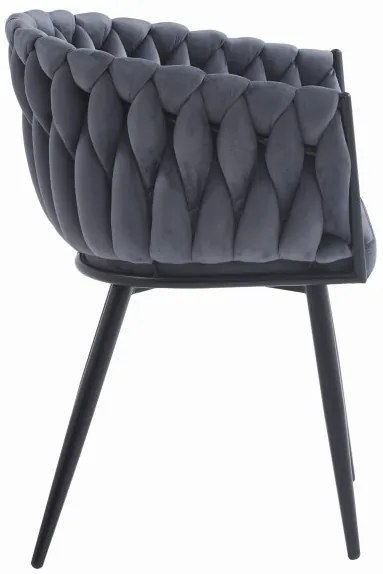Jedálenská stolička ORION zamatová tmavosivá