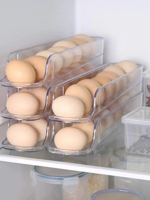 Box na vajíčka, 14 vajec, rolovací, stohovací, úzký se sníženou hranou, 2ks