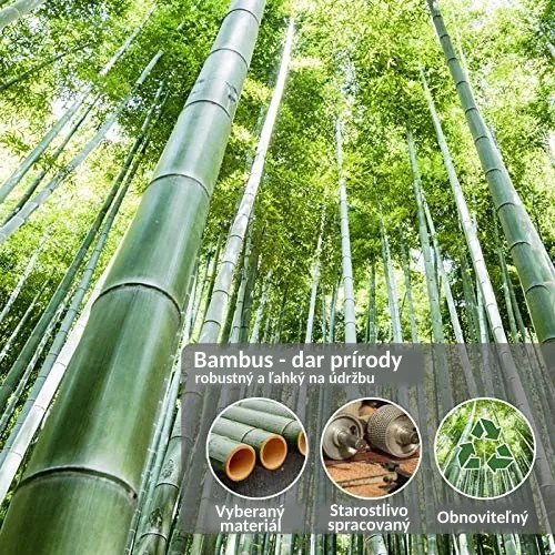 Bambusový stojan na oblečenie RADO, 66x40x163,3cm, hnedá Casaria