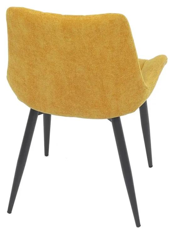 AUTRONIC Jedálenská stolička žltá látka DCL-218 YEL2