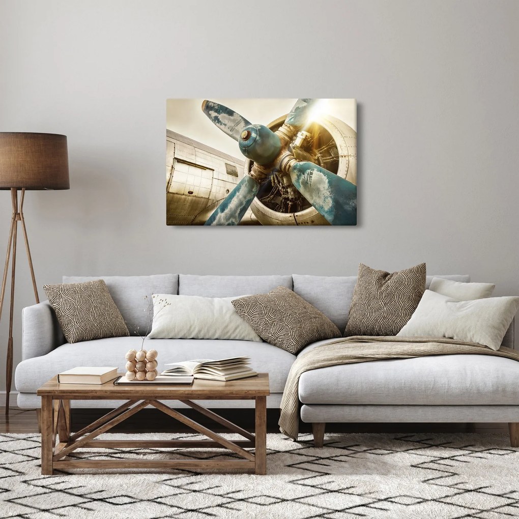 Obraz - Vrtuľa starého lietadla (90x60 cm)