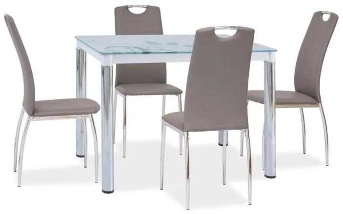 Jedálenský stôl Debbi II (biela + chróm) (pre 4 osoby). Vlastná spoľahlivá doprava až k Vám domov. 761285