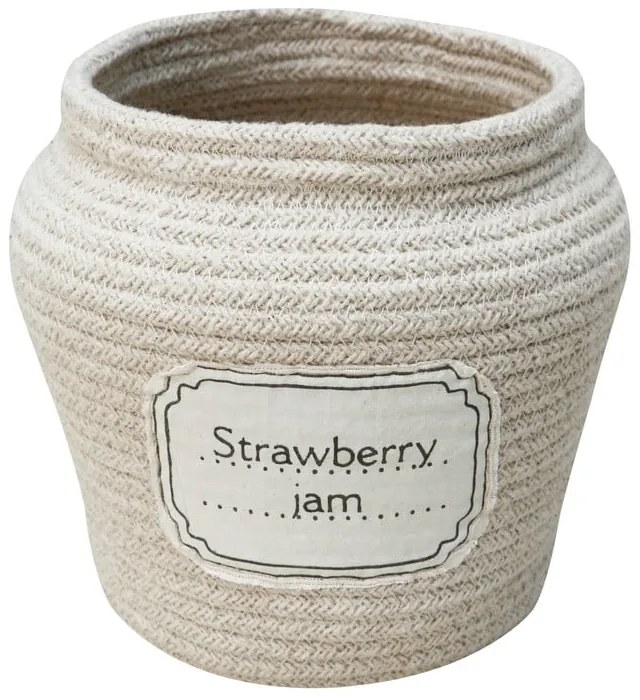 Krémový látkový detský kôš na hračky ø 20x23 cm Jam Jar – Lorena Canals