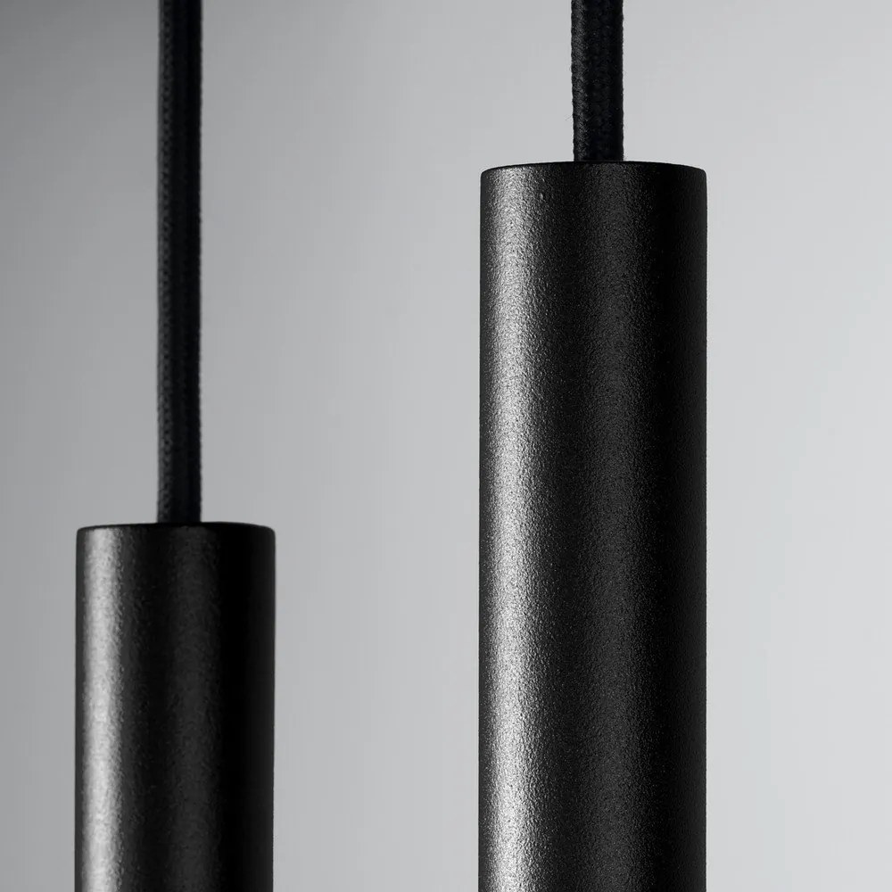 Čierne kovové závesné svietidlo ø 15 cm Fideus – Sollux